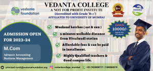 Mcom Admission flyer